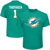 Fanatics Tua Tagovailoa Miami Dolphins Big & Tall Player Name & Number T-Shirt Aqua