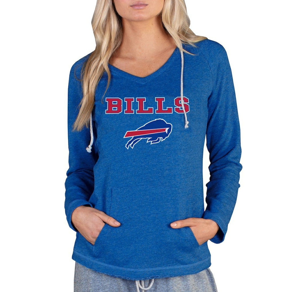Buffalo Bills Concepts Sport Women's Mainstream Tri-Blend Raglan Hoodie V-Neck Top Royal