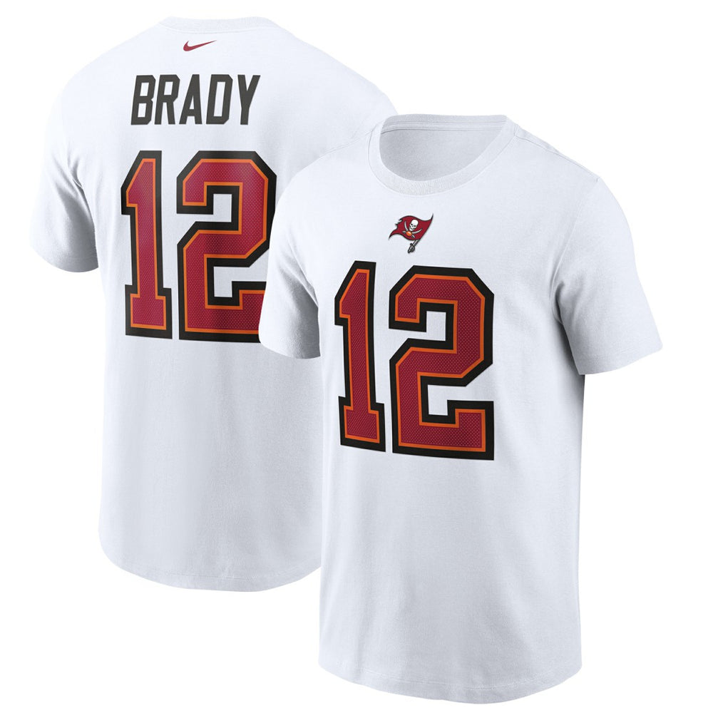Nike Tom Brady Tampa Bay Buccaneers Name & Number T-Shirt White