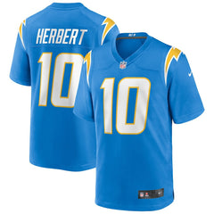 Nike Justin Herbert Los Angeles Chargers Player Game Jersey Powder Blue