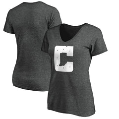 Indianapolis Colts Women's Secondary Logo V-Neck T-Shirt Heather Gray