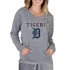 Detroit Tigers Concepts Sport Women's Mainstream Terry Long Sleeve Hoodie Top - Gray - MLB Discount