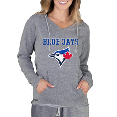 Toronto Blue Jays Concepts Sport Women's Mainstream Terry Long Sleeve Hoodie Top - Gray - MLB Online
