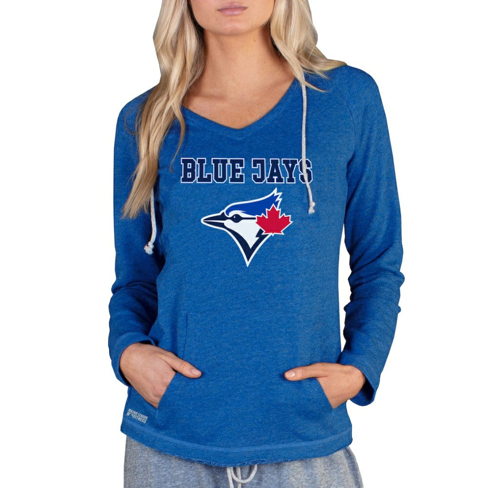 Toronto Blue Jays Concepts Sport Women's Mainstream Terry Long Sleeve Hoodie Top - Royal - MLB on Sale