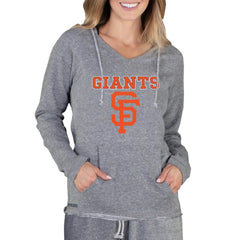 San Francisco Giants Concepts Sport Women's Mainstream Terry Long Sleeve Hoodie Top - Gray - MLB Discount