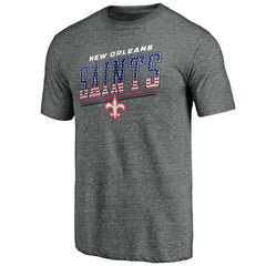 New Orleans Saints Team Freedom Tri-Blend T-Shirt Gray
