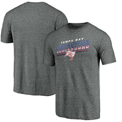Tampa Bay Buccaneers Team Freedom Tri-Blend T-Shirt Gray