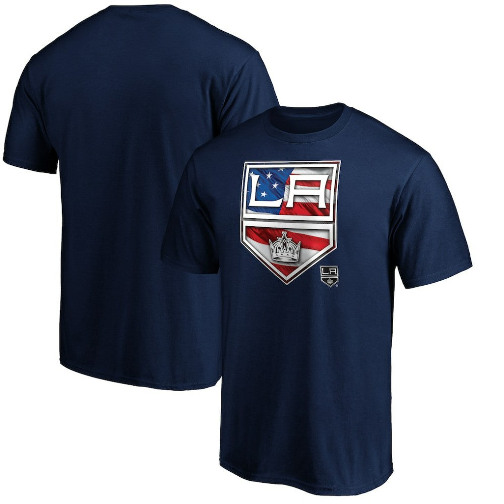 Los Angeles Kings Banner Wave Logo T-Shirt - Navy - NHL 3930363