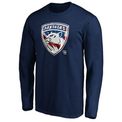 Florida Panthers Banner Wave Logo Long Sleeve T-Shirt - Navy - NHL 3930431