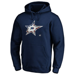 Dallas Stars Banner Wave Logo Pullover Hoodie - Navy - NHL 3930452