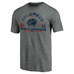 Columbus Blue Jackets Team Freedom Tri-Blend T-Shirt - Heathered Gray - NHL 3930621