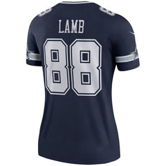 Nike CeeDee Lamb Dallas Cowboys Women's Legend Player Performance Top Navy