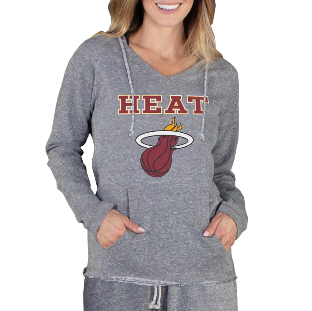 Miami Heat Concepts Sport Women's Mainstream Terry Hooded Top Gray