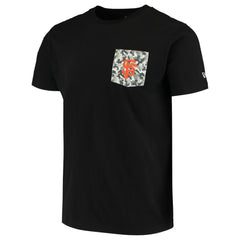 San Francisco Giants 5th & Ocean by New Era Brushed Camo Pocket T-Shirt - Black - New Era on Sale