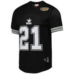 Mitchell & Ness Deion Sanders Dallas Cowboys Retired Player Name & Number Mesh Top Black