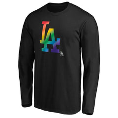 Los Angeles Dodgers Team Pride Logo Long Sleeve T-Shirt - Black - MLB Online