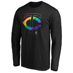Minnesota Twins Team Pride Logo Long Sleeve T-Shirt - Black - MLB Online