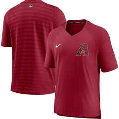 Arizona Diamondbacks Nike Authentic Collection Pregame Performance V-Neck T-Shirt - Red - Nike Sale