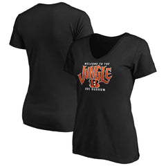 Joe Burrow Cincinnati Bengals Women's Jungle Joe V-Neck T-Shirt Black
