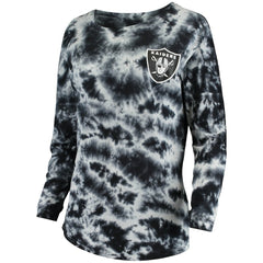 Las Vegas Raiders New Era Women's Tie-Dye Long Sleeve T-Shirt Black