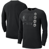 Philadelphia 76ers Courtside Chrome Long Sleeve T-Shirt Black | Nike US