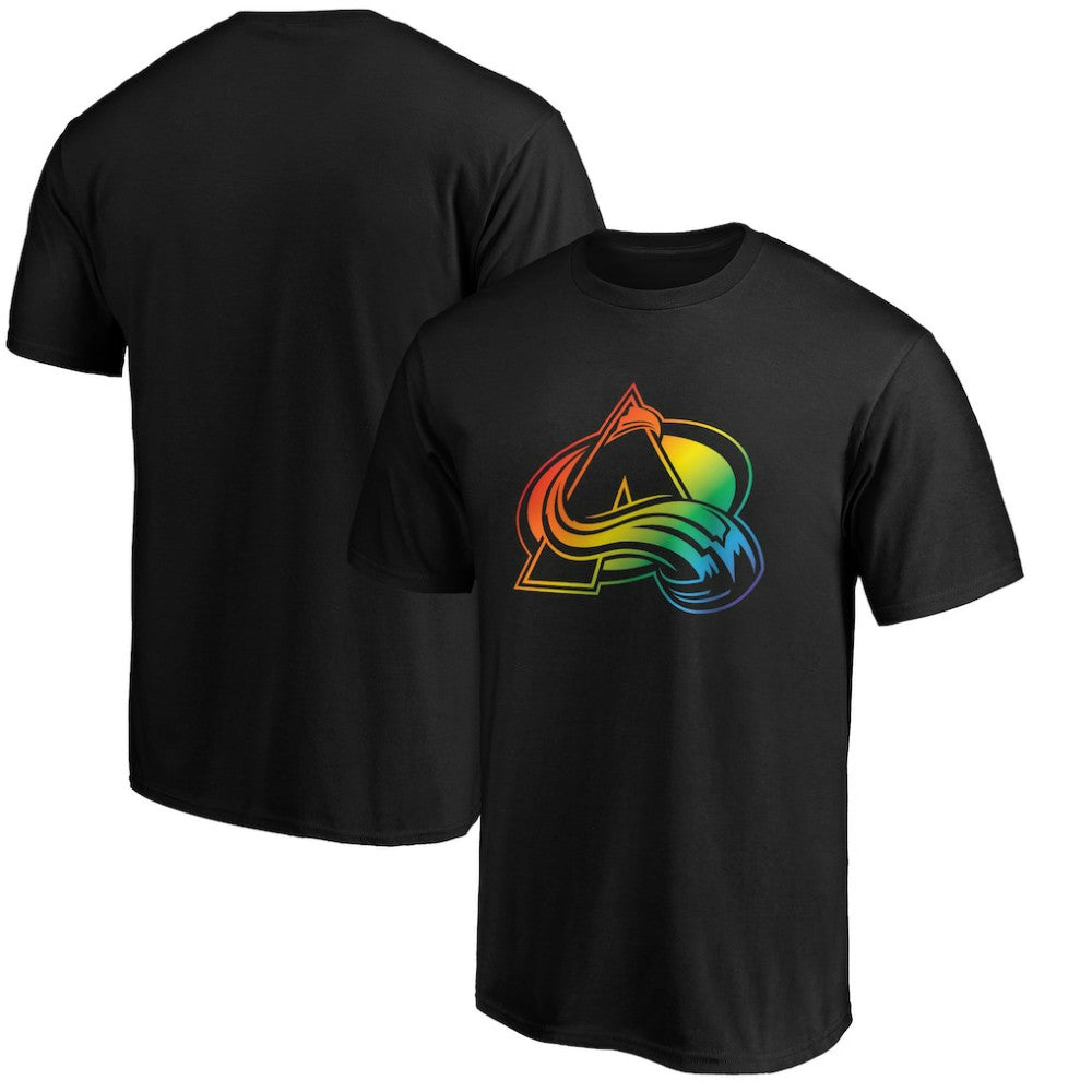 Colorado Avalanche Team Pride Logo T-Shirt - Black - NHL 3964353