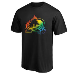 Colorado Avalanche Team Pride Logo T-Shirt - Black - NHL 3964353