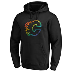 Calgary Flames Team Pride Logo Pullover Hoodie - Black - NHL 3964472