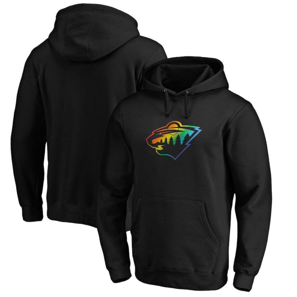 Minnesota Wild Team Pride Logo Pullover Hoodie - Black - NHL 3964482