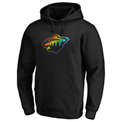 Minnesota Wild Team Pride Logo Pullover Hoodie - Black - NHL 3964482
