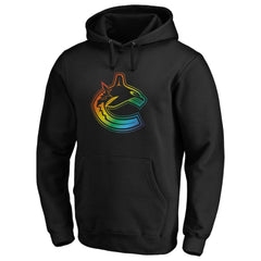 Vancouver Canucks Team Pride Logo Pullover Hoodie - Black - NHL 3964495