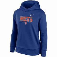 New York Mets Nike Women's Club Angle Performance Pullover Hoodie - Royal - Nike Sale