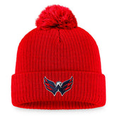Washington Capitals Fanatics Primary Logo Cuffed Knit Hat with Pom - Red - NHL 3970399