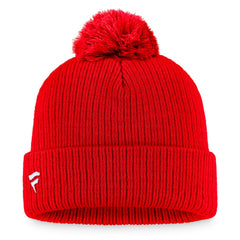 Washington Capitals Fanatics Primary Logo Cuffed Knit Hat with Pom - Red - NHL 3970399