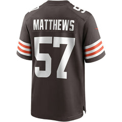 Nike Clay Matthews Cleveland Browns Game Retired Player Jersey Brown