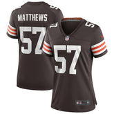 Nike Clay Matthews Cleveland Browns Women's Game Retired Player Jersey Brown