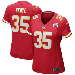 Nike Christian Okoye Kansas City Chiefs Women's Game Retired Player Jersey Red