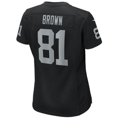 Nike Tim Brown Las Vegas Raiders Women's Game Retired Player Jersey Black