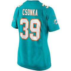 Nike Larry Csonka Miami Dolphins Women's Game Retired Player Jersey Aqua