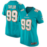 Nike Jason Taylor Miami Dolphins Women's Game Retired Player Jersey Aqua