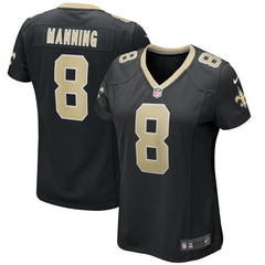 Nike Archie Manning New Orleans Saints Women's Game Retired Player Jersey Black