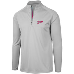 Minnesota Twins Levelwear Orion Historic Logo Raglan Quarter-Zip Jacket - Gray - MLB Lifestyle