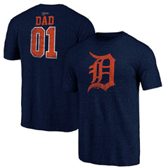 Detroit Tigers Father's Day Greatest Dad Tri-Blend T-Shirt - Navy - MLB Discount
