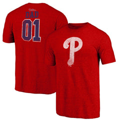 Philadelphia Phillies Father's Day Greatest Dad Tri-Blend T-Shirt - Red - MLB Discount