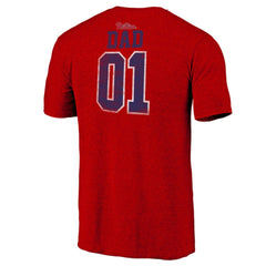 Philadelphia Phillies Father's Day Greatest Dad Tri-Blend T-Shirt - Red - MLB Discount
