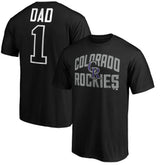 Colorado Rockies Father's Day #1 Dad T-Shirt - Black - MLB Discount