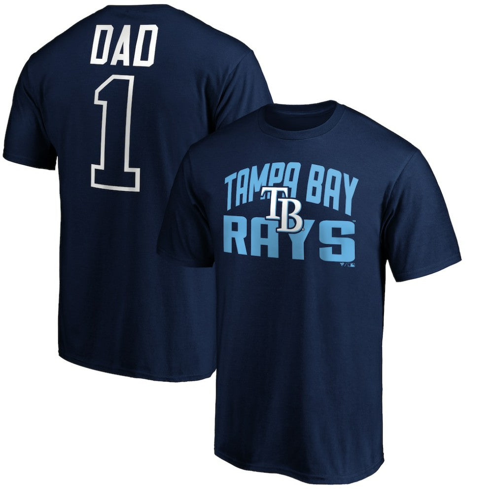 Tampa Bay Rays Father's Day #1 Dad T-Shirt - Navy - MLB Sale