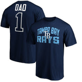 Tampa Bay Rays Father's Day #1 Dad T-Shirt - Navy - MLB Sale
