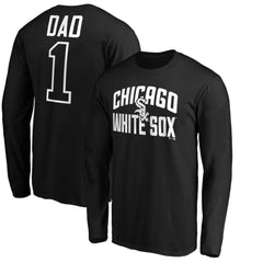 Chicago White Sox Father's Day #1 Dad Long Sleeve T-Shirt - Black - MLB Lifestyle