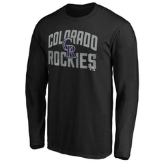 Colorado Rockies Father's Day #1 Dad Long Sleeve T-Shirt - Black - MLB Sale